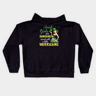 Girls Are Sunshine Mixed With A Little Hurricane Kids Hoodie